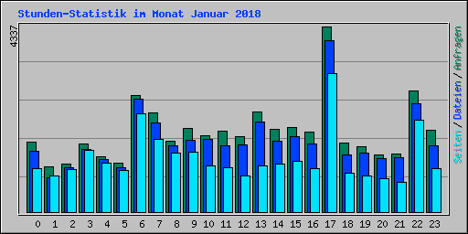 Stunden-Statistik im Monat Januar 2018